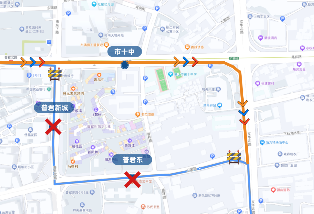 禅城公交173线路实施临时绕行的通告 禅城公交173线路实施临时绕行的通告
